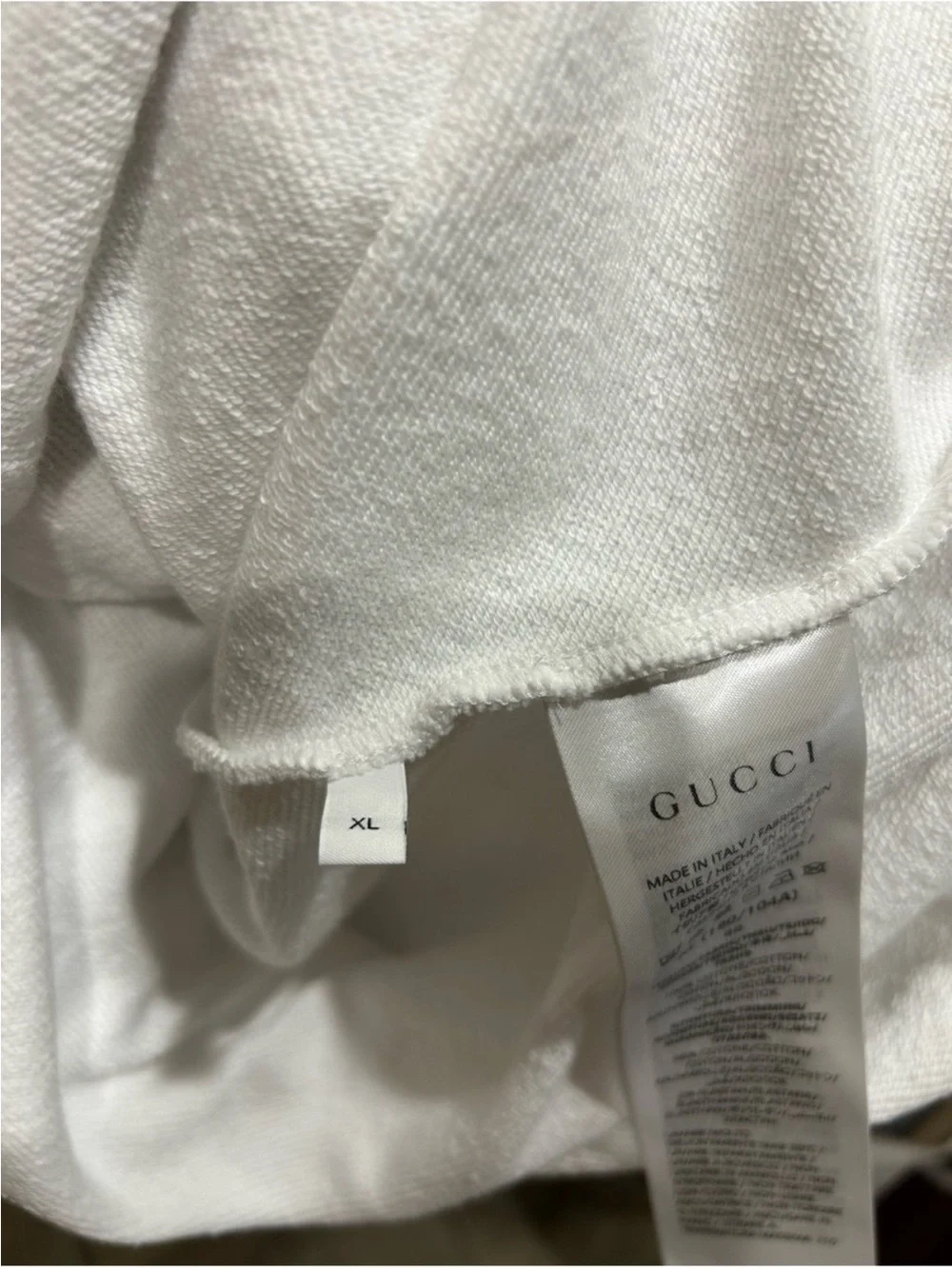 Men’s Gucci, 100% cotton web striped red/green hoodie size XL made in Italy NWT
